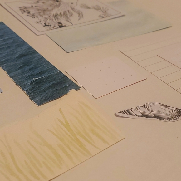 Bullet journal, scrapbooking kit, textured paper prints - Picture 1 of 4